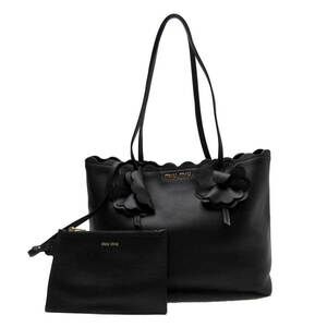 Miu Miu shoulder bag tote black leather